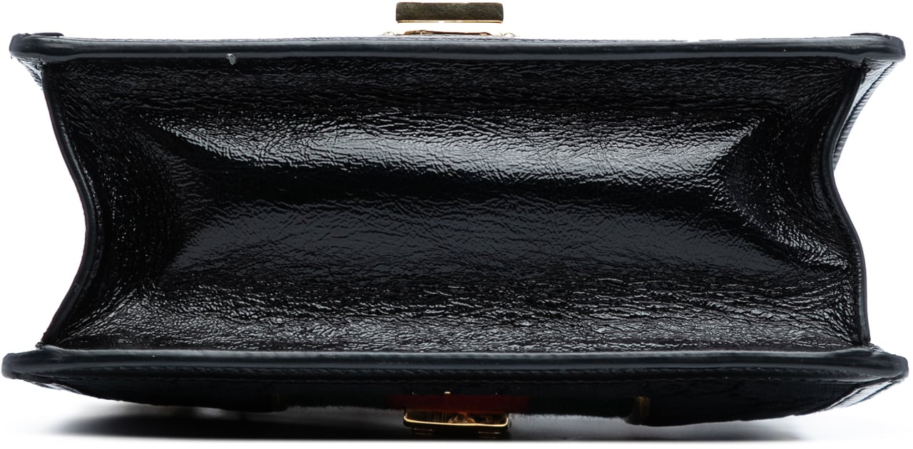 Gucci Mini GG Velvet Sylvie Satchel Zwart