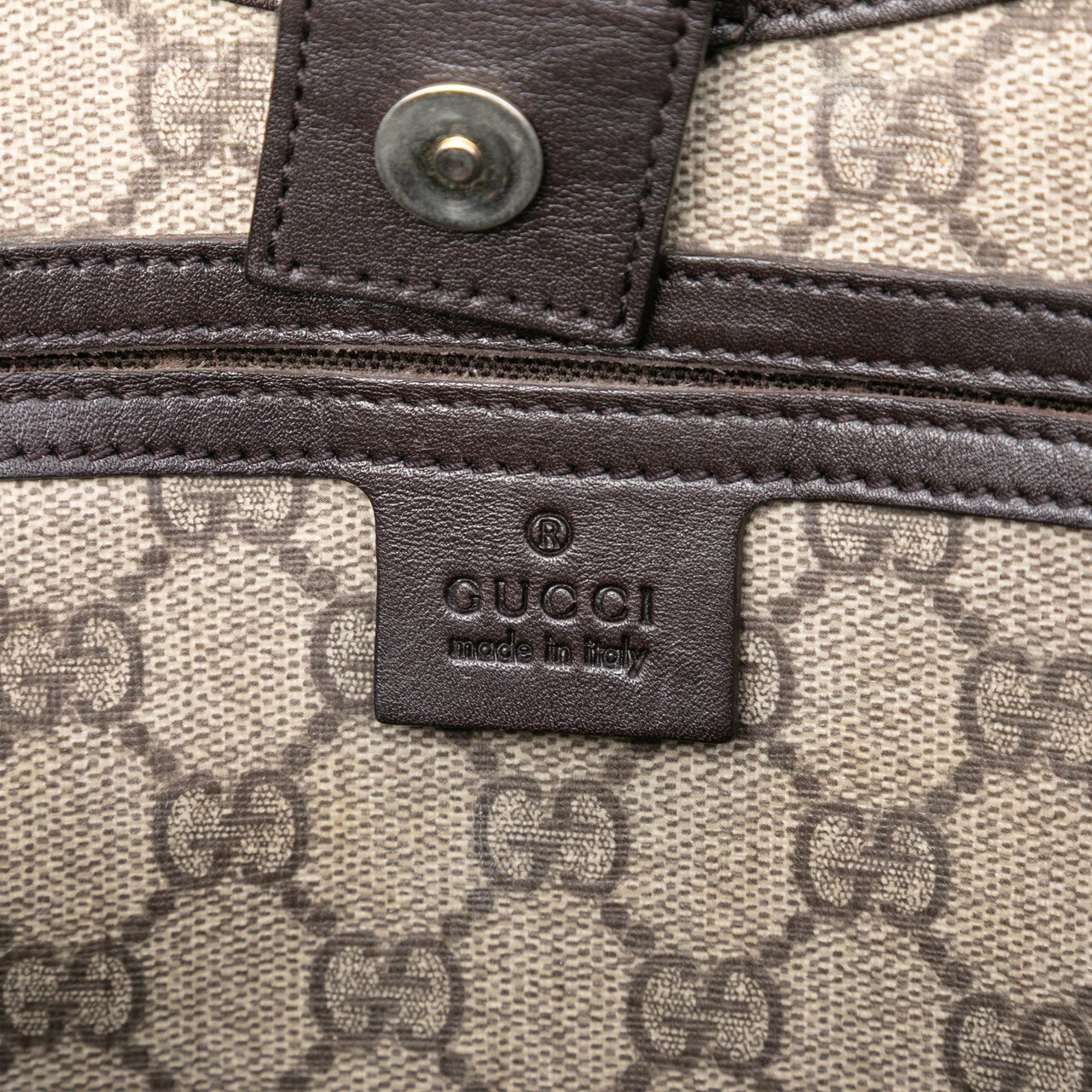 Gucci GG Supreme Bow Mirror Tote Bruin