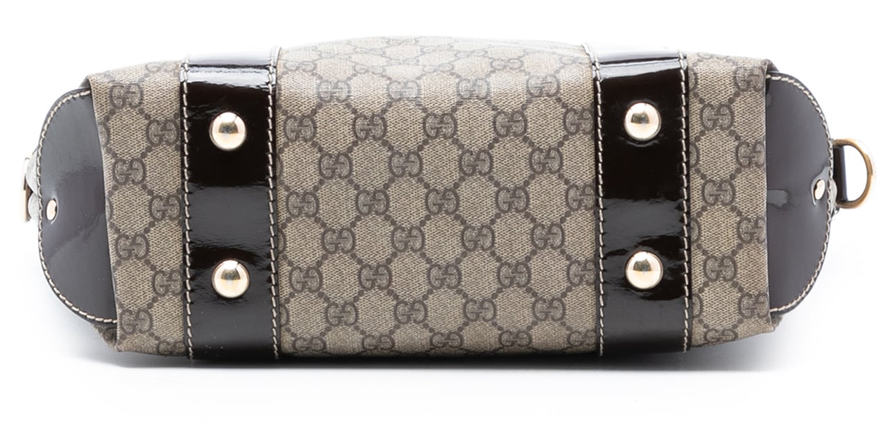 Gucci GG Supreme Bow Mirror Tote Bruin