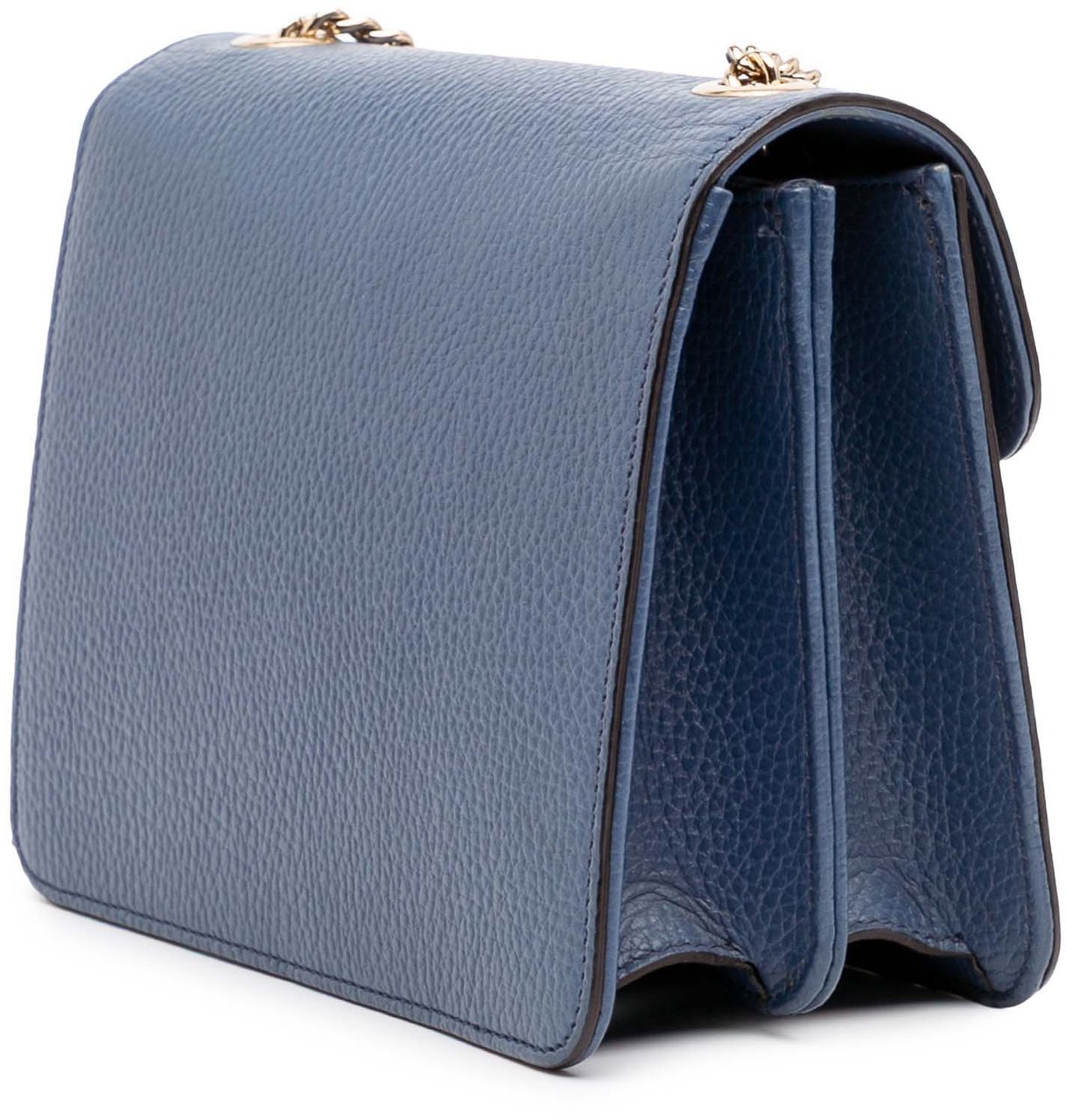 Gucci Small Dollar Calfskin Interlocking G Crossbody Blauw