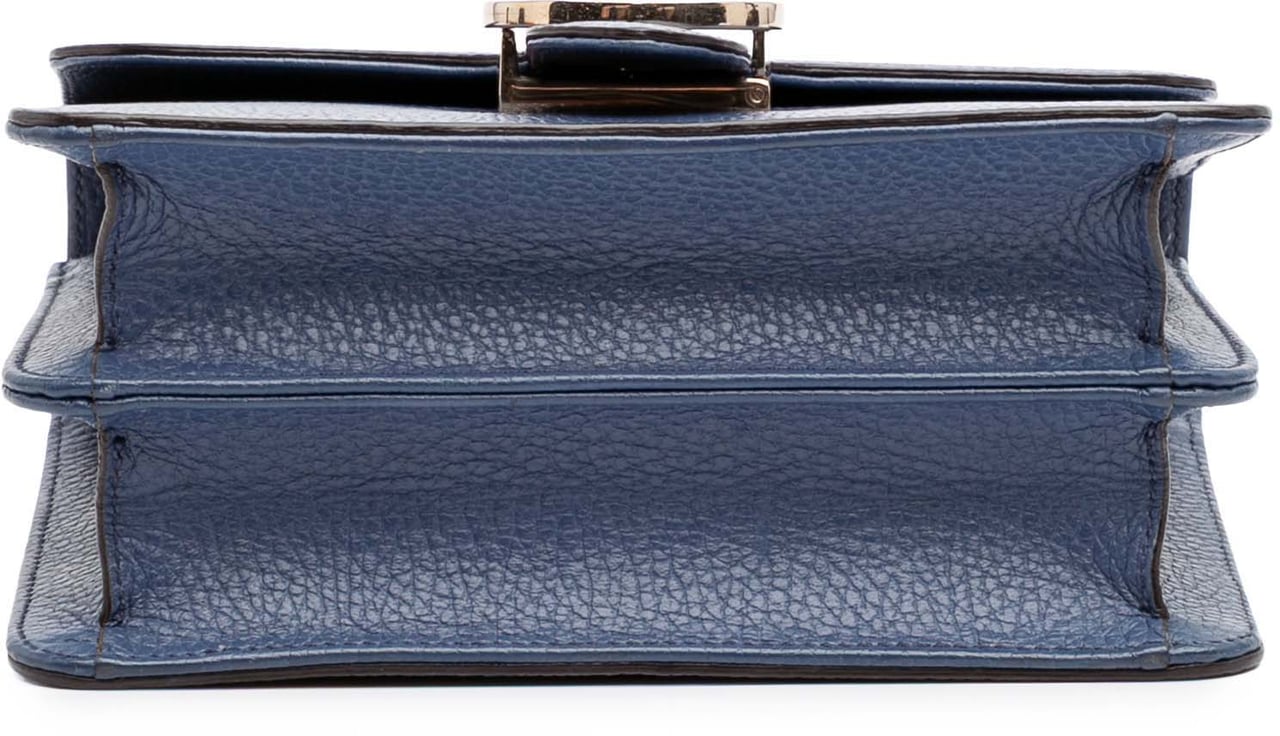 Gucci Small Dollar Calfskin Interlocking G Crossbody Blauw