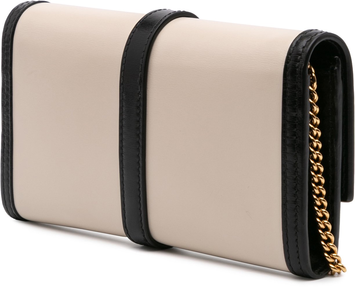 Gucci Bicolor Calfskin Jackie 1961 Wallet On Chain Wit