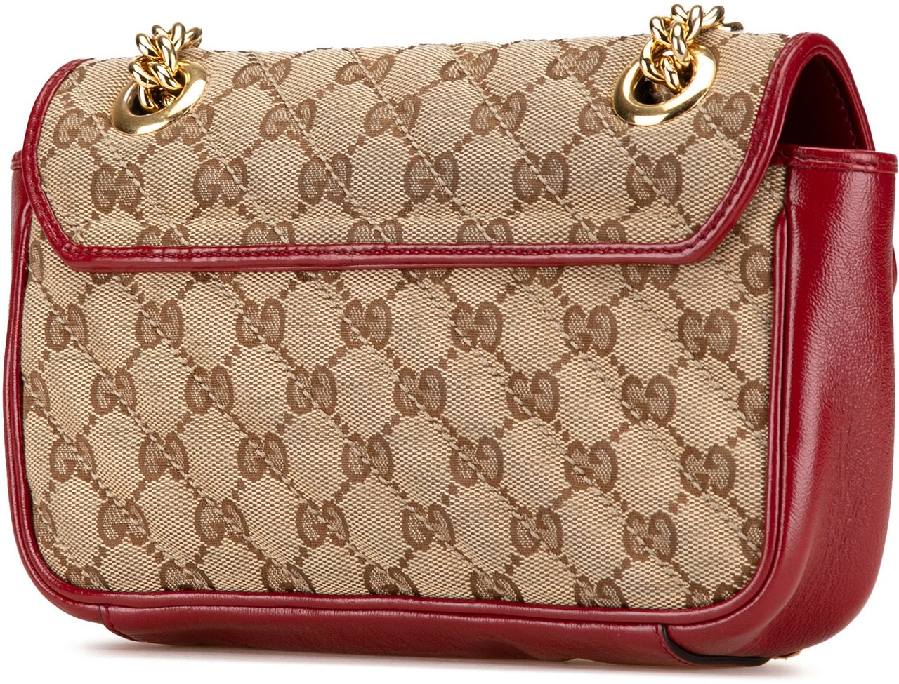 Gucci Small GG Marmont GG Matelasse Diagonal Canvas Shoulder Bag Bruin