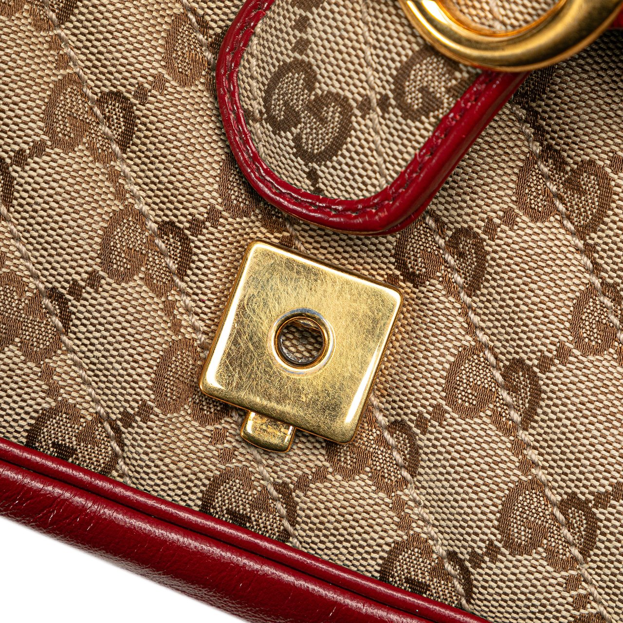Gucci Small GG Marmont GG Matelasse Diagonal Canvas Shoulder Bag Bruin