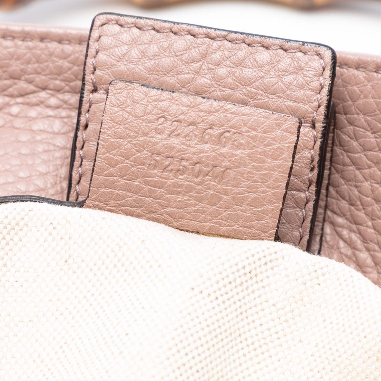 Gucci Tall Leather Bamboo Shopper Tote Roze