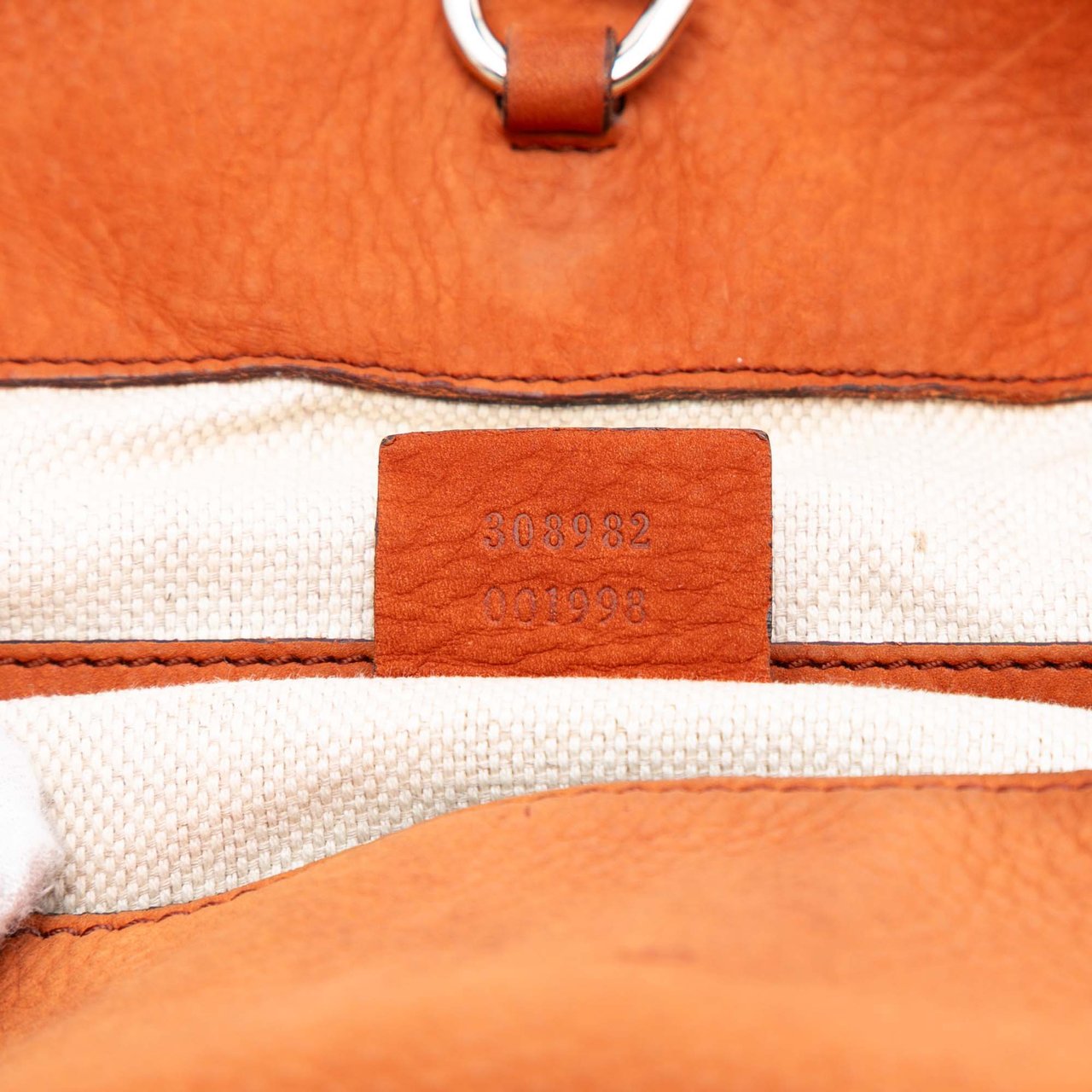 Gucci Medium Nubuck Leather Soho Chain Tote Oranje