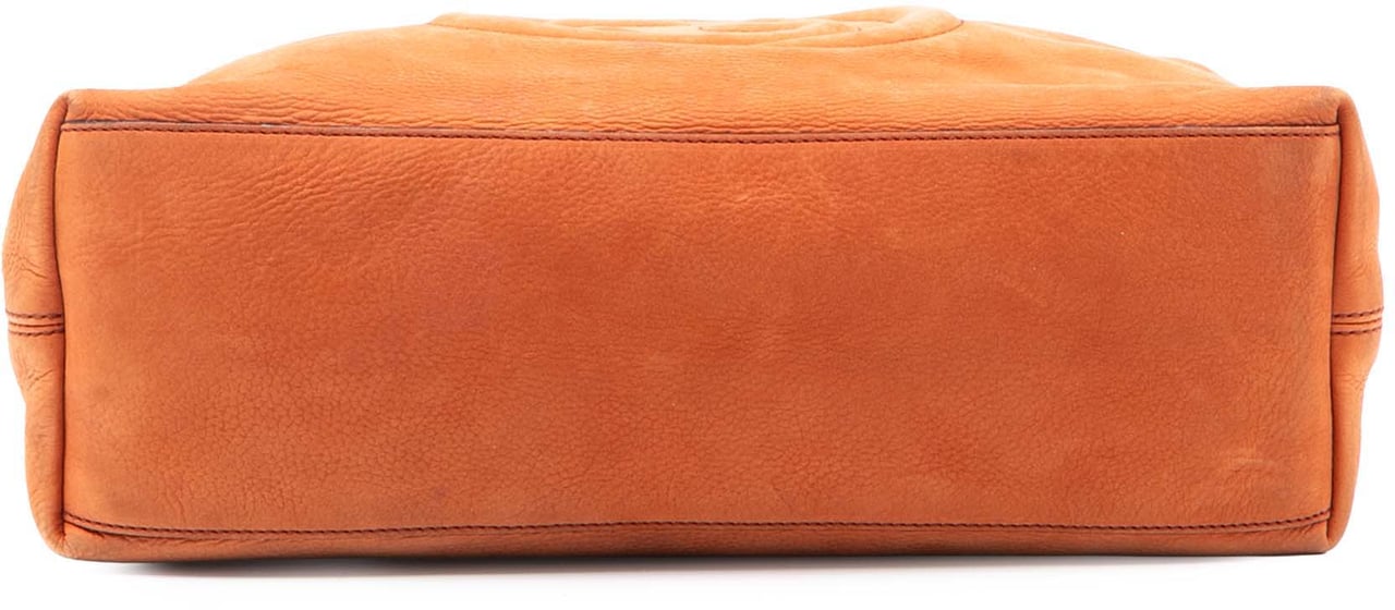 Gucci Medium Nubuck Leather Soho Chain Tote Oranje