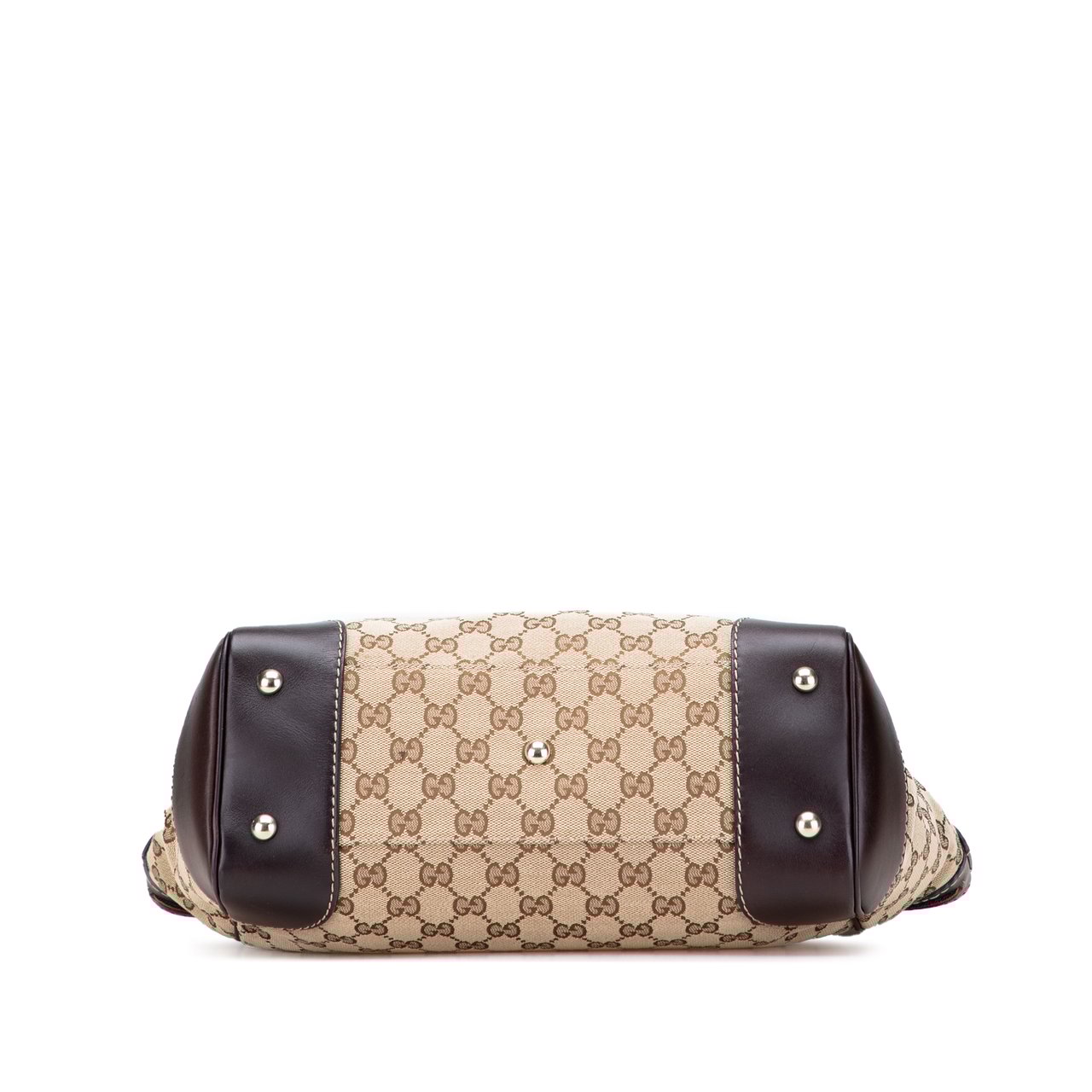 Gucci GG Canvas Web Mayfair Tote Bruin