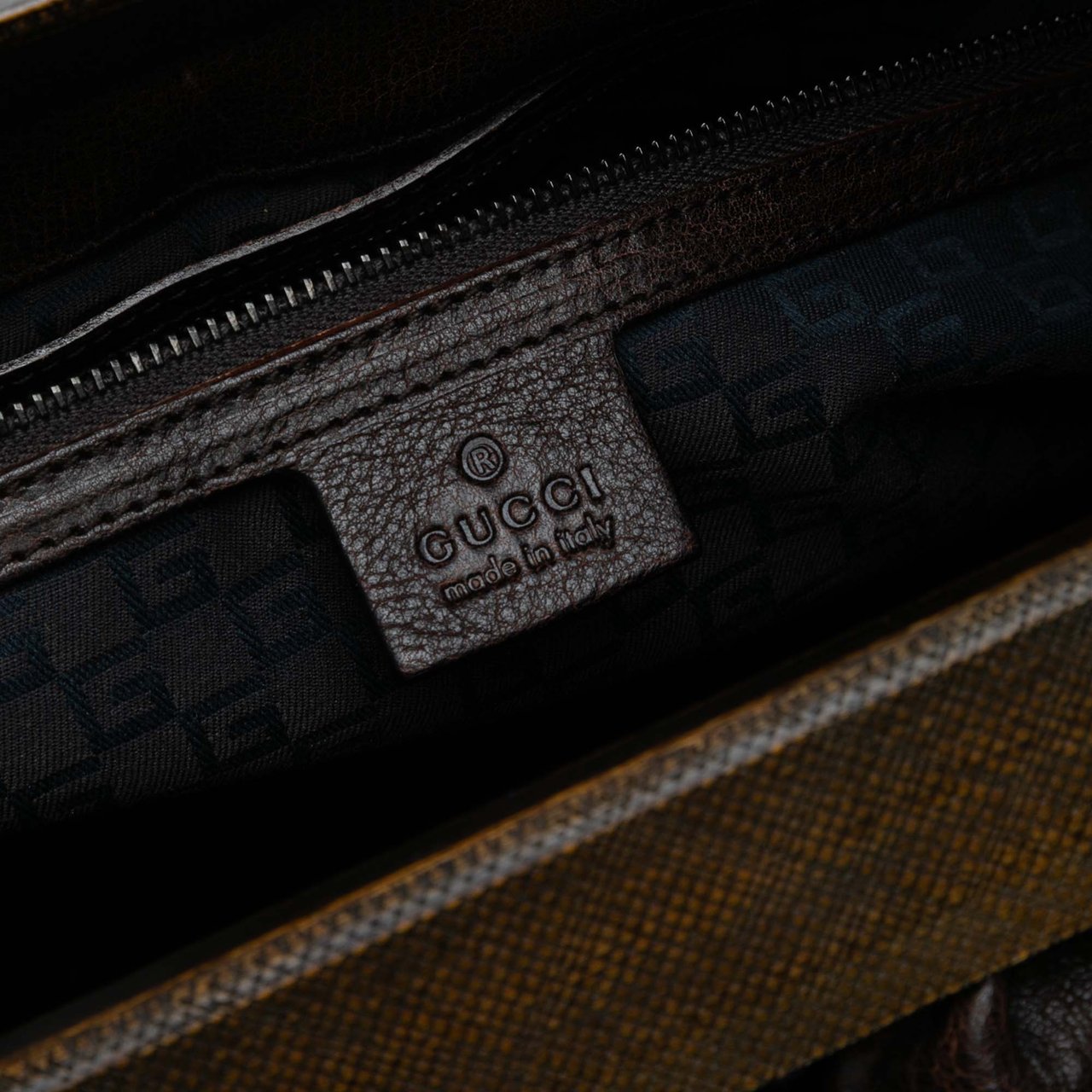 Gucci Leather Handbag Bruin