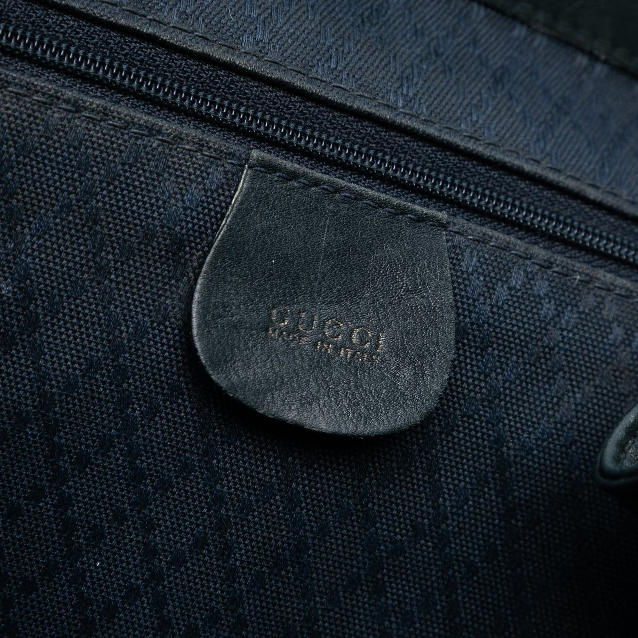 Gucci Calfskin Bamboo Drawstring Backpack Zwart