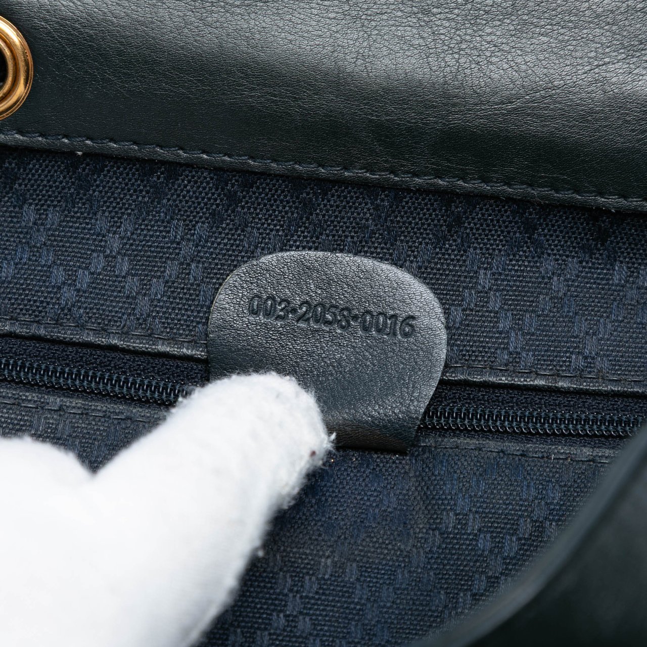 Gucci Calfskin Bamboo Drawstring Backpack Zwart