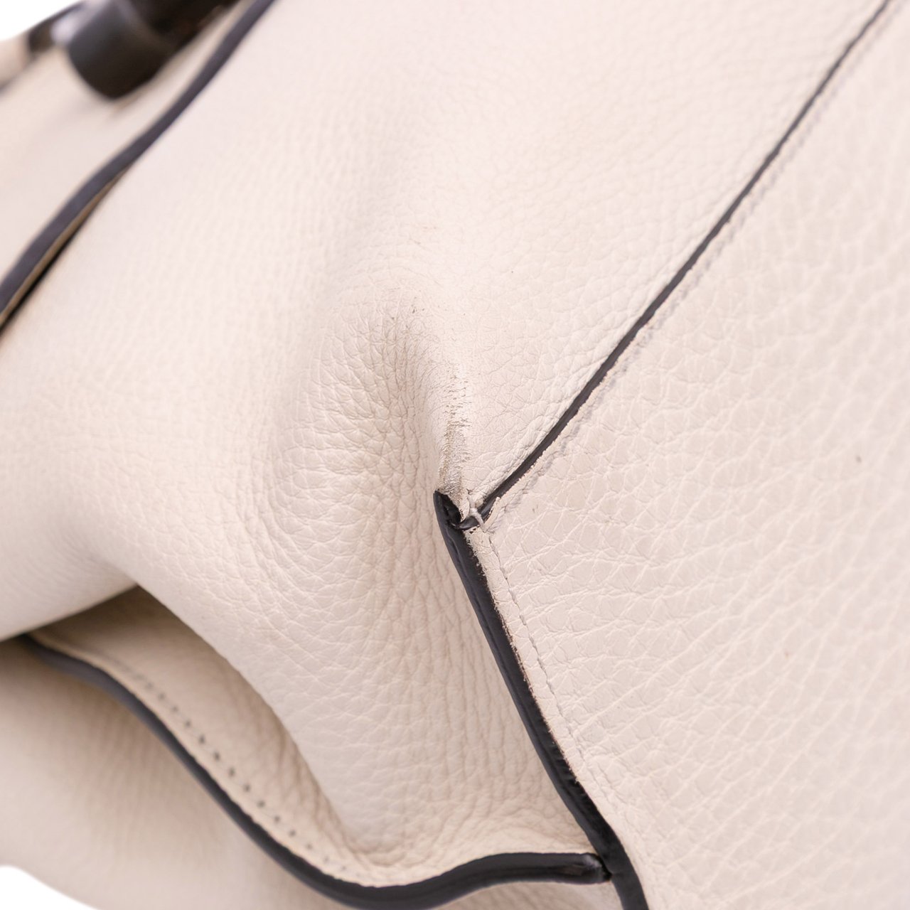 Gucci Medium Leather Bamboo Daily Satchel Wit