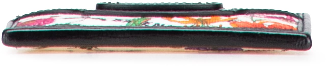 Gucci Balenciaga The Hacker Project Flora Calfskin and Canvas Neo Classic Card Case Zwart