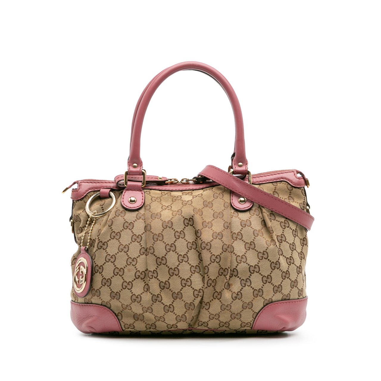 Gucci GG Canvas Sukey Satchel Bruin