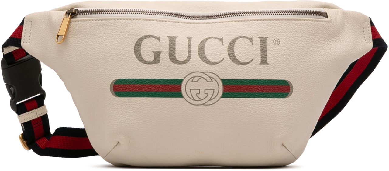 Gucci Leather Logo Belt Bag Wit