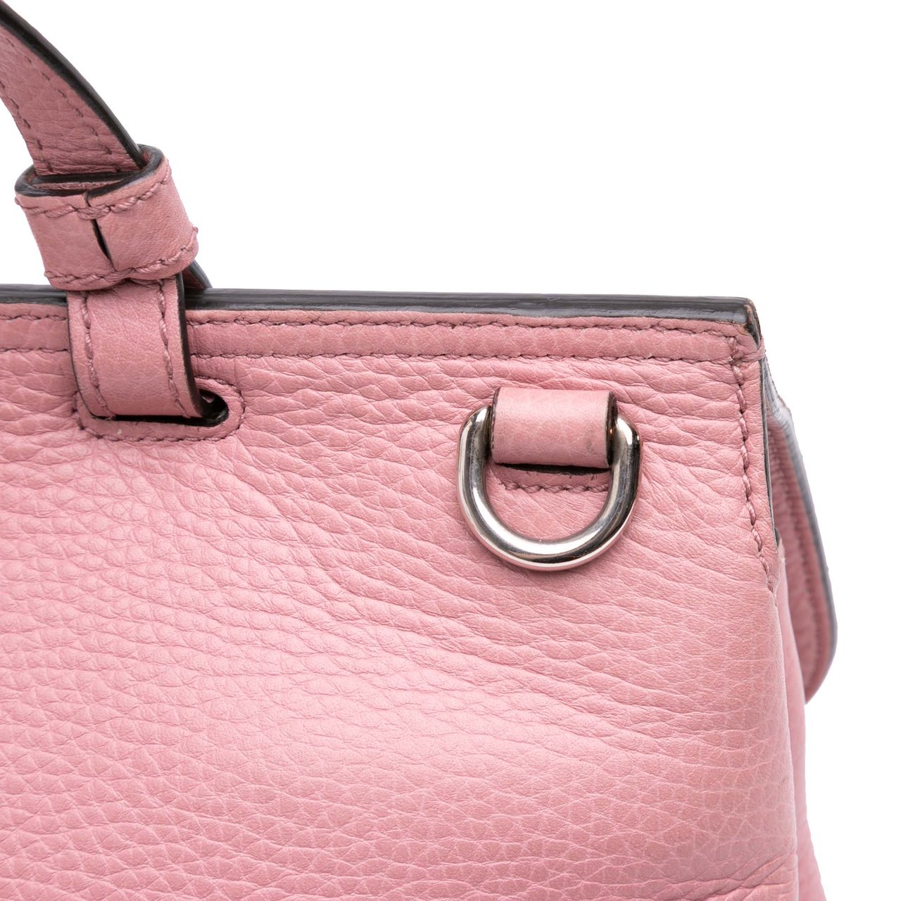 Gucci Medium Leather Bamboo Daily Satchel Roze