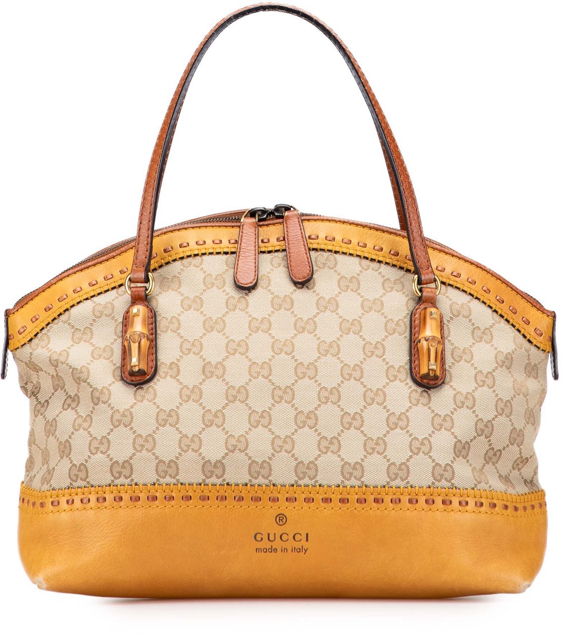 Gucci GG Canvas Laidback Crafty Handbag Bruin