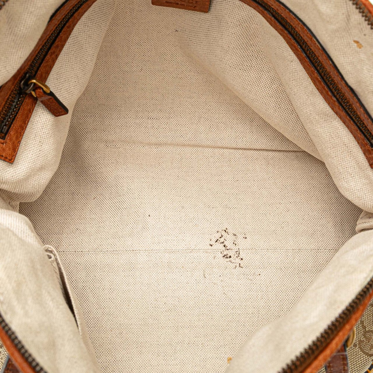 Gucci GG Canvas Laidback Crafty Handbag Bruin