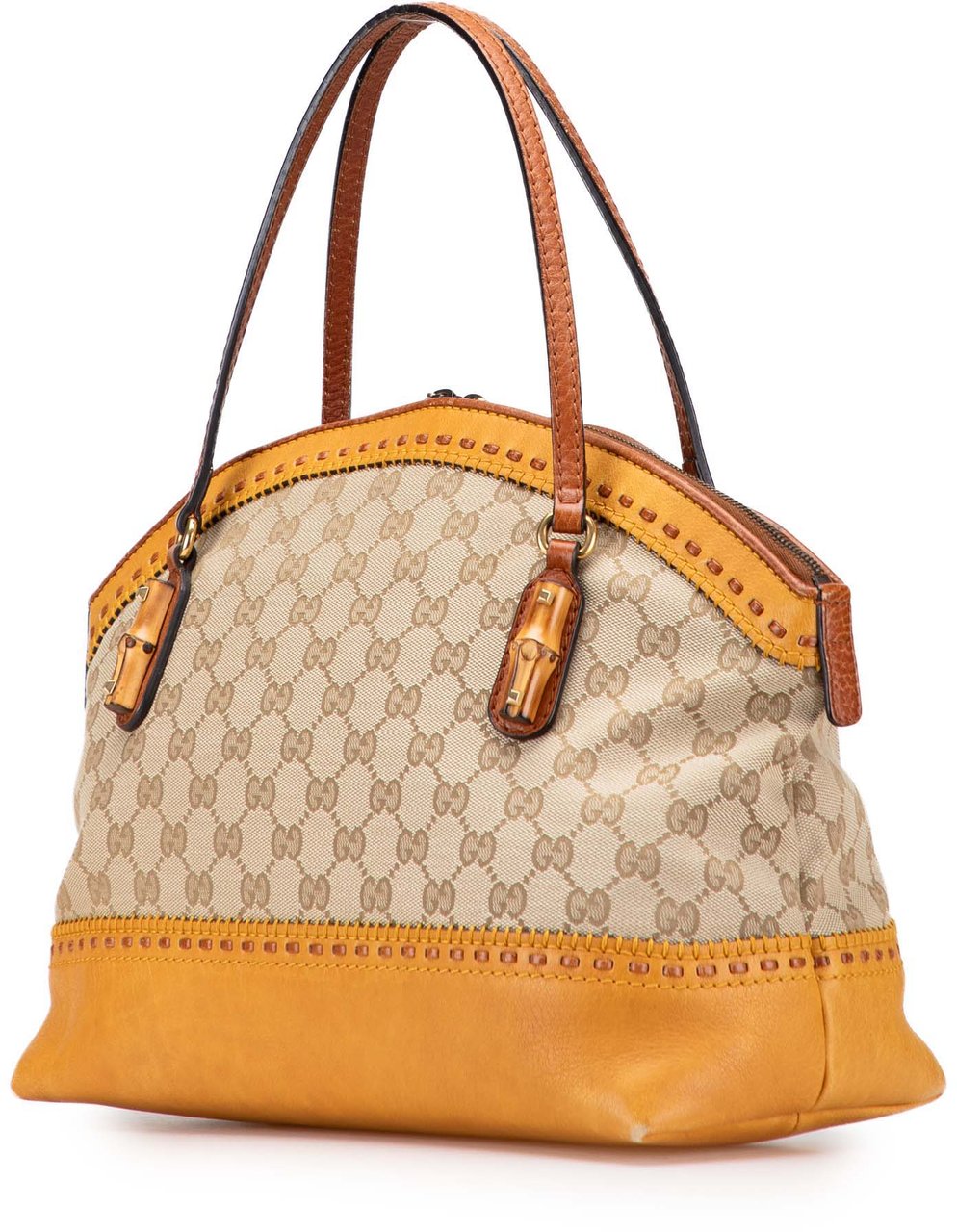 Gucci GG Canvas Laidback Crafty Handbag Bruin