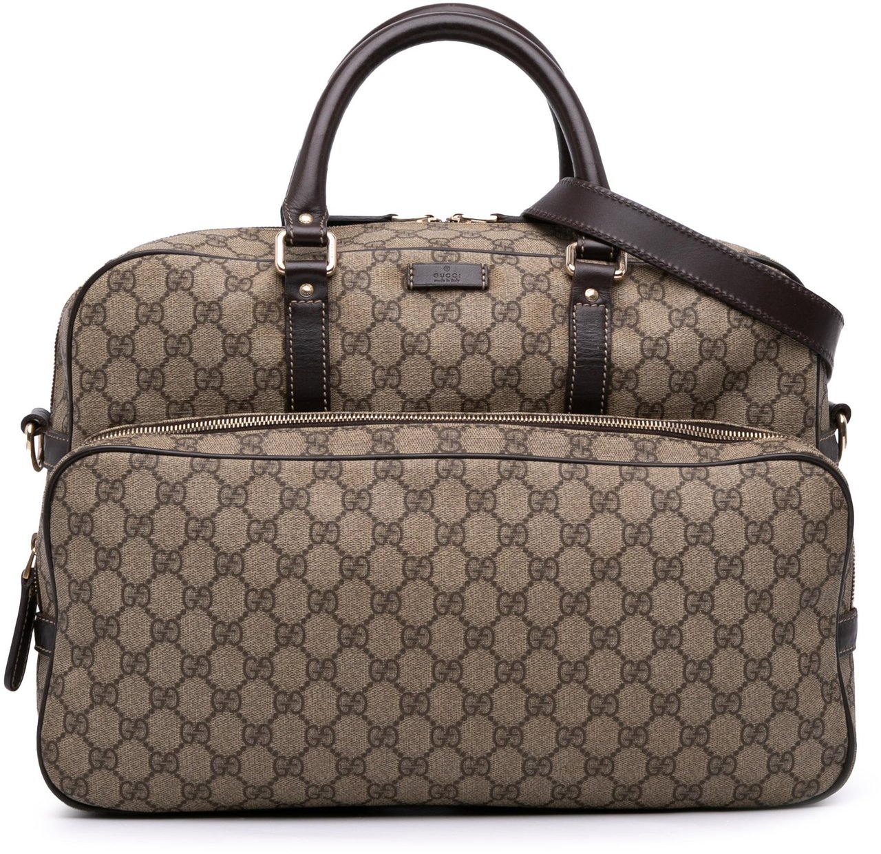 Gucci GG Supreme Travel Bag Bruin
