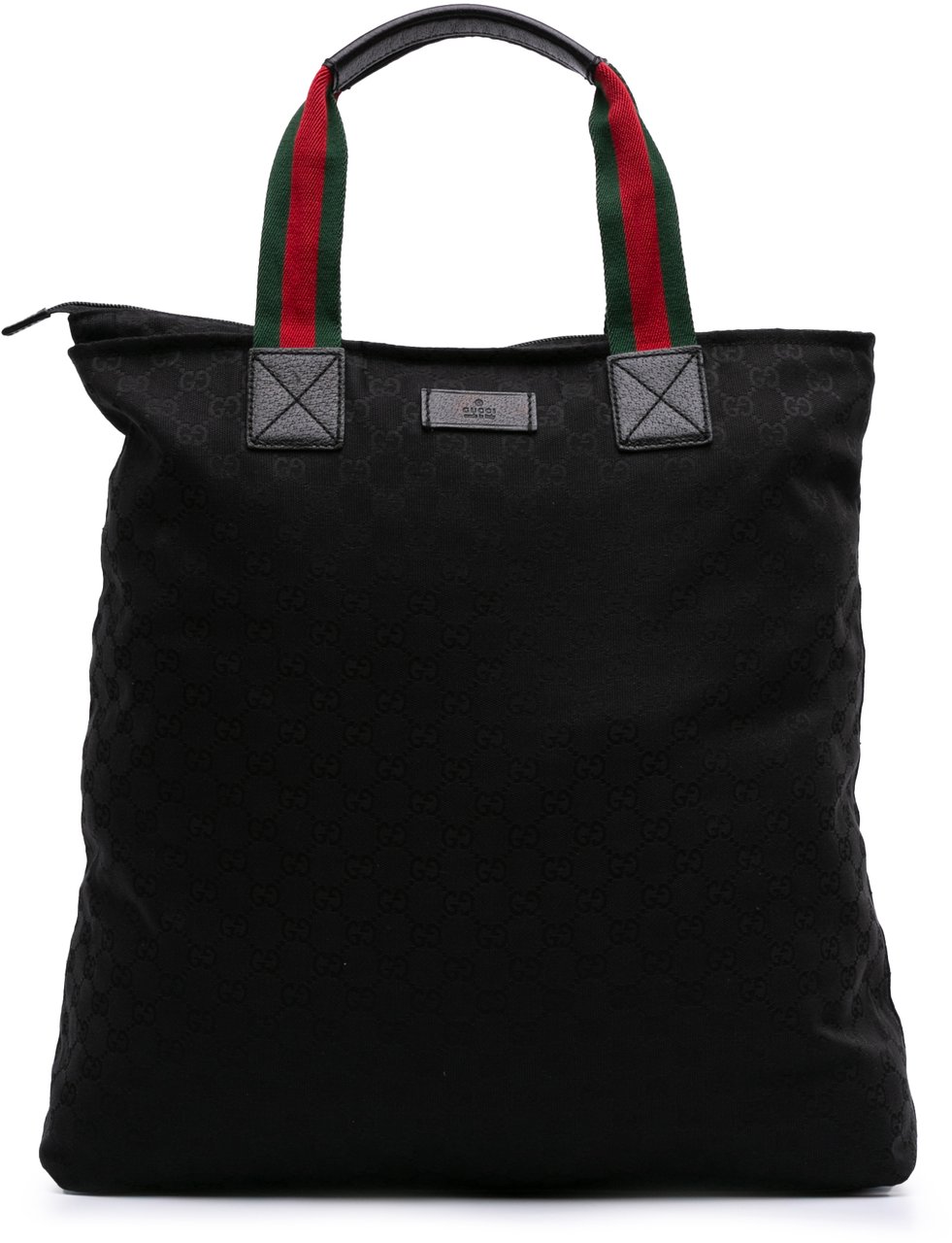 Gucci GG Canvas Web Tote Zwart