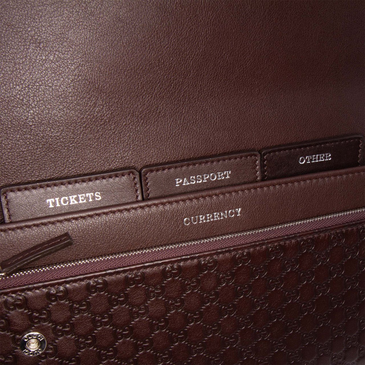 Gucci Microguccissima Travel Organizer Bruin