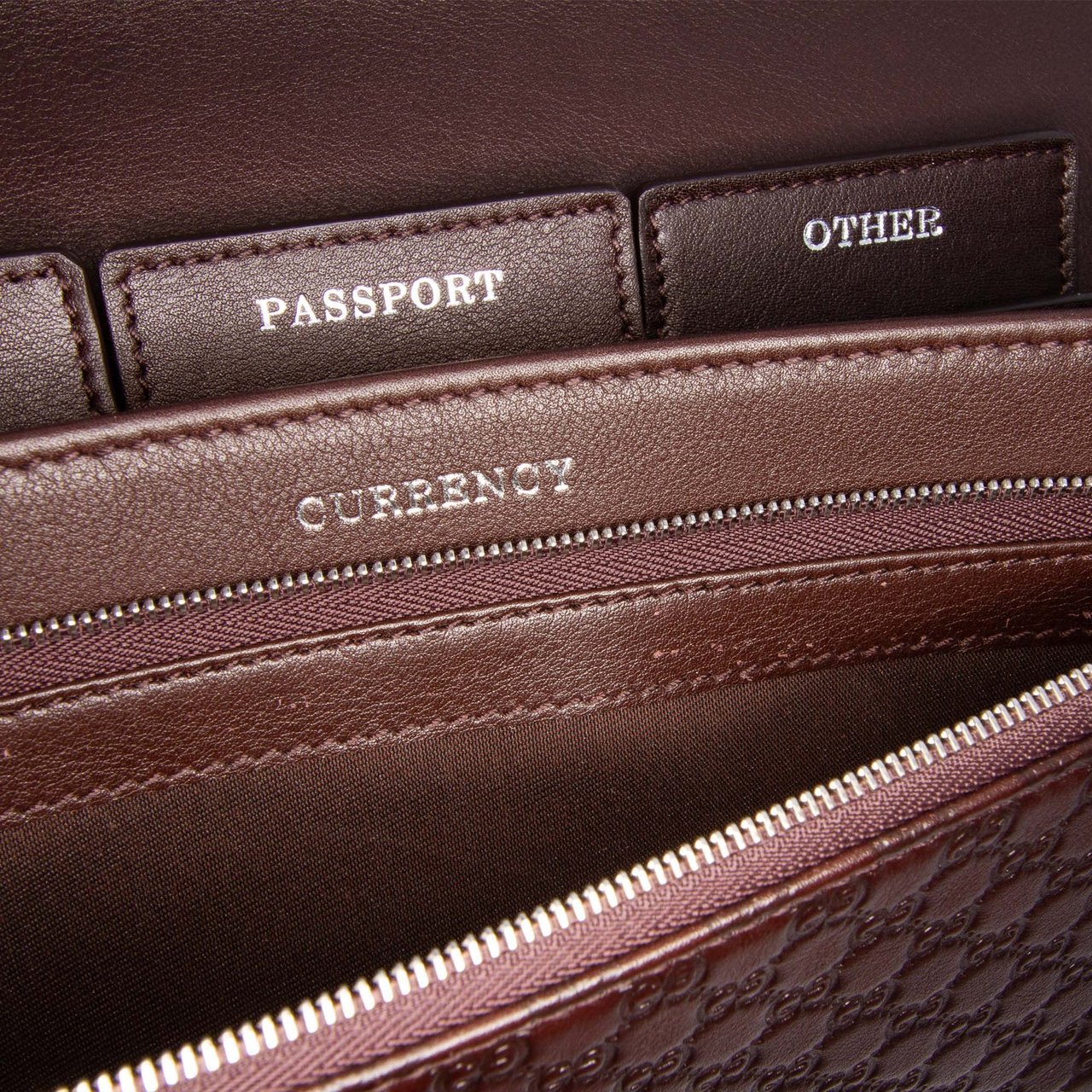 Gucci Microguccissima Travel Organizer Bruin