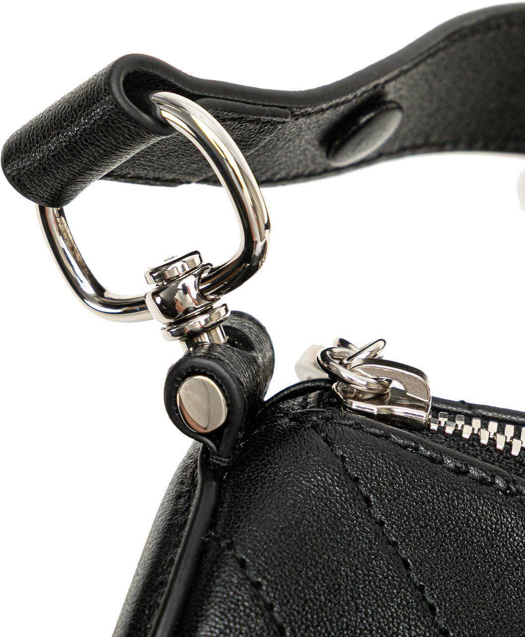 Gucci Mini Leather Blondie Barrel Shoulder Bag Zwart