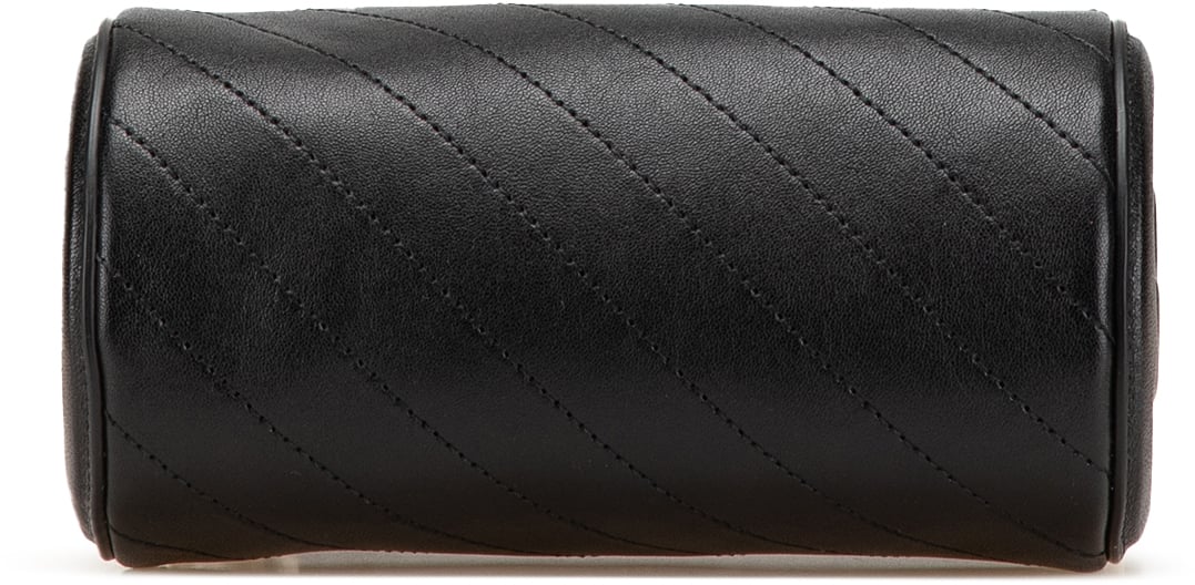 Gucci Mini Leather Blondie Barrel Shoulder Bag Zwart