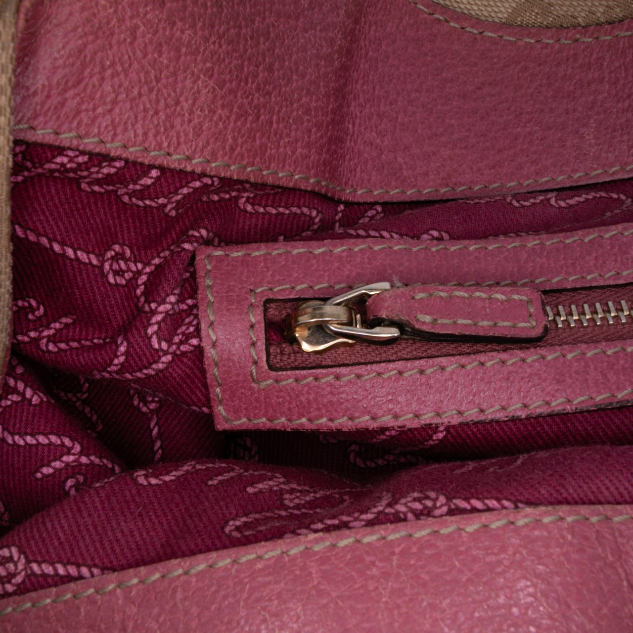 Gucci Medium GG Canvas Charmy Shoulder Bag Bruin