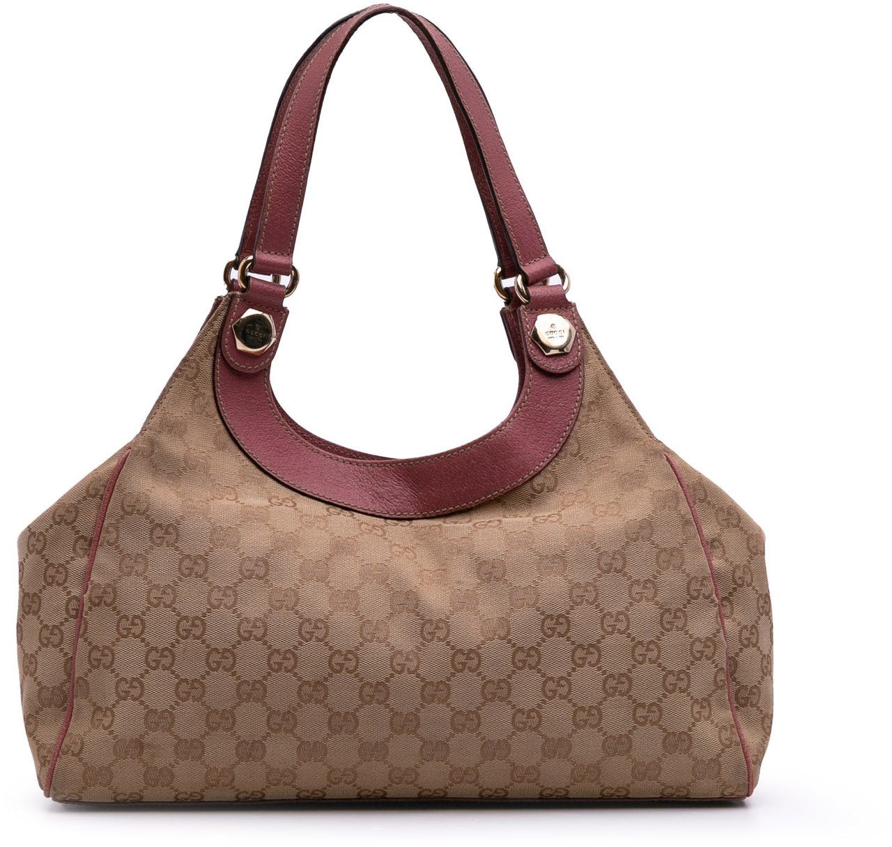 Gucci Medium GG Canvas Charmy Shoulder Bag Bruin