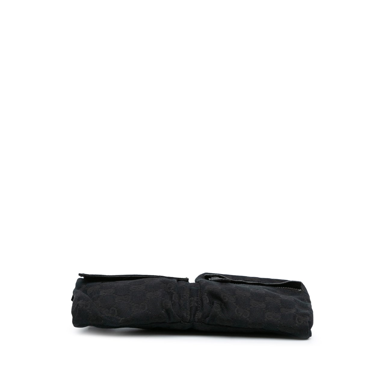 Gucci GG Canvas Double Pocket Belt Bag Zwart