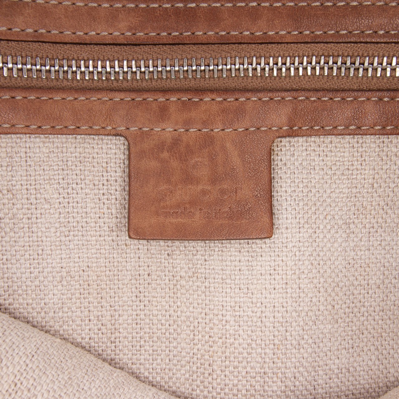 Gucci GG Straw Libeccio Sunset Tote Bruin