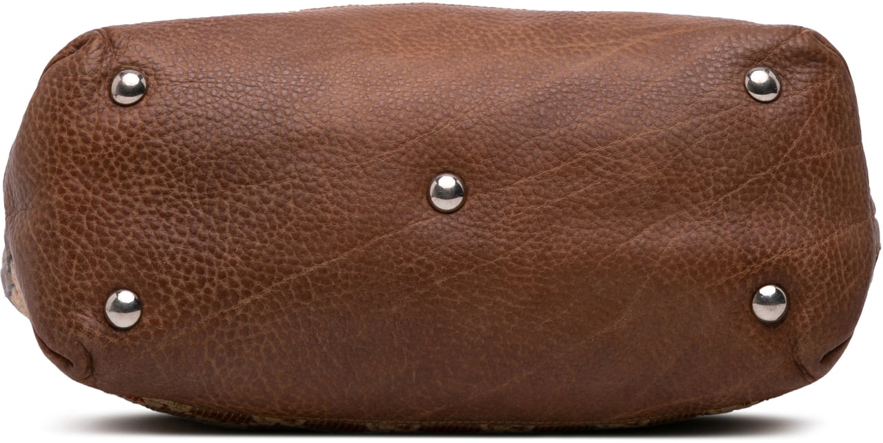 Gucci GG Straw Libeccio Sunset Tote Bruin