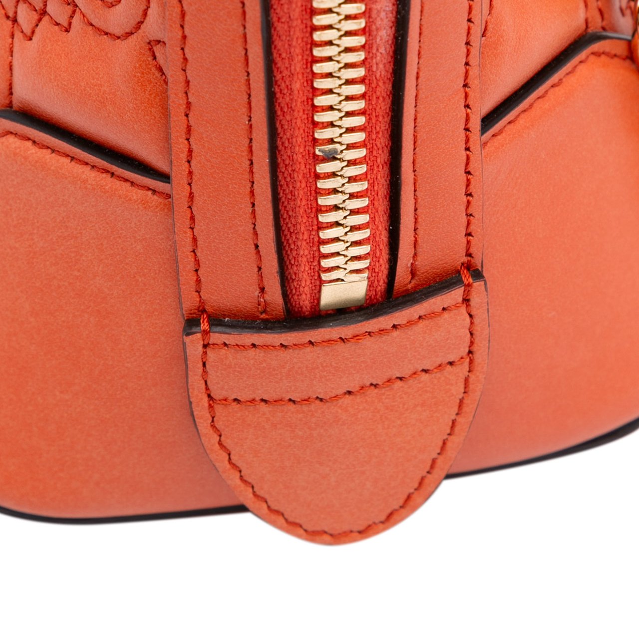 Gucci Mini GG Matelasse Calfskin Top Handle Bag Oranje