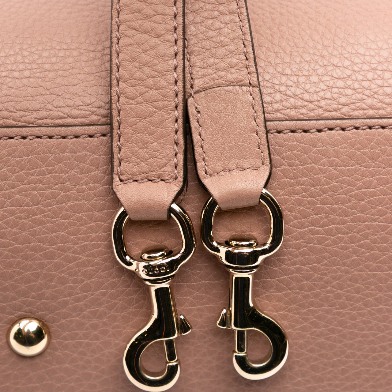 Gucci Medium Calfskin Bamboo Shopper Satchel Roze