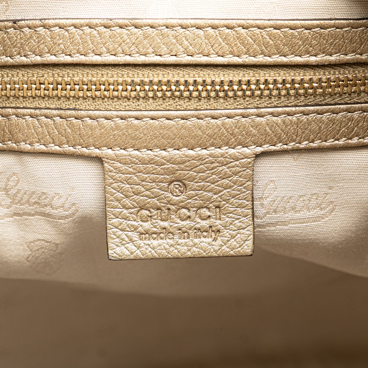 Gucci Medium Calfskin New Jackie Satchel Goud