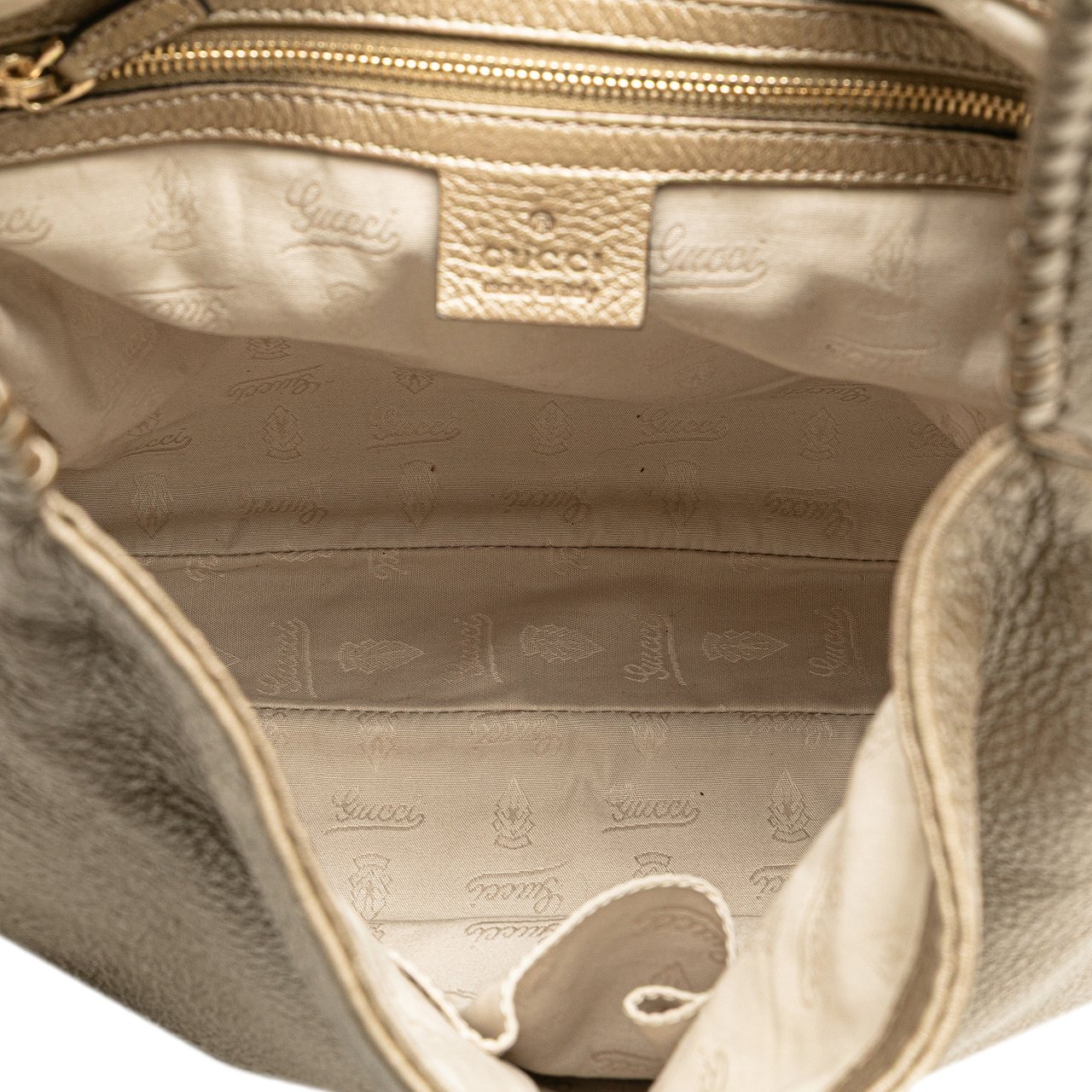 Gucci Medium Calfskin New Jackie Satchel Goud