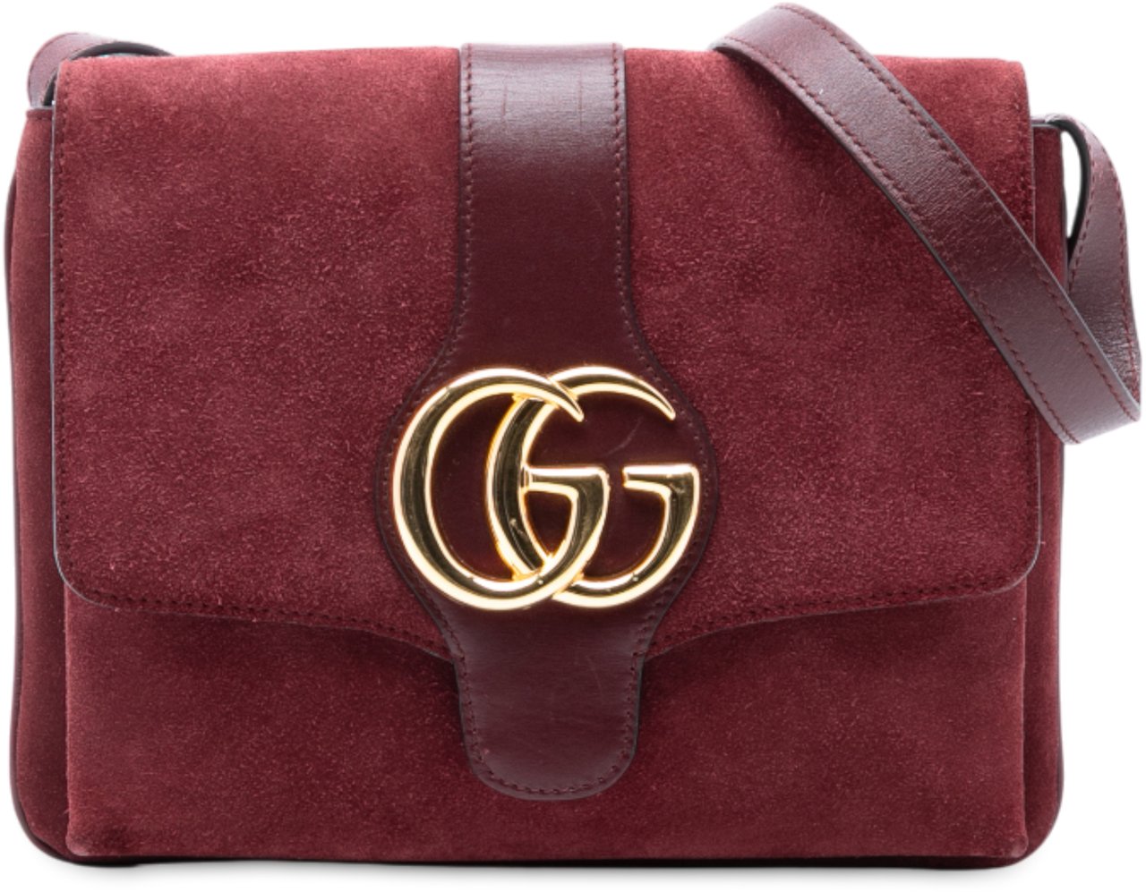 Gucci Medium Suede Arli Crossbody Rood