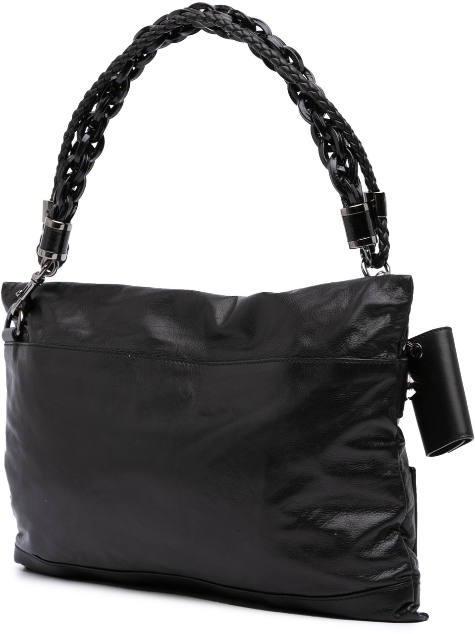 Gucci Studded Calfskin Shoulder Bag Zwart