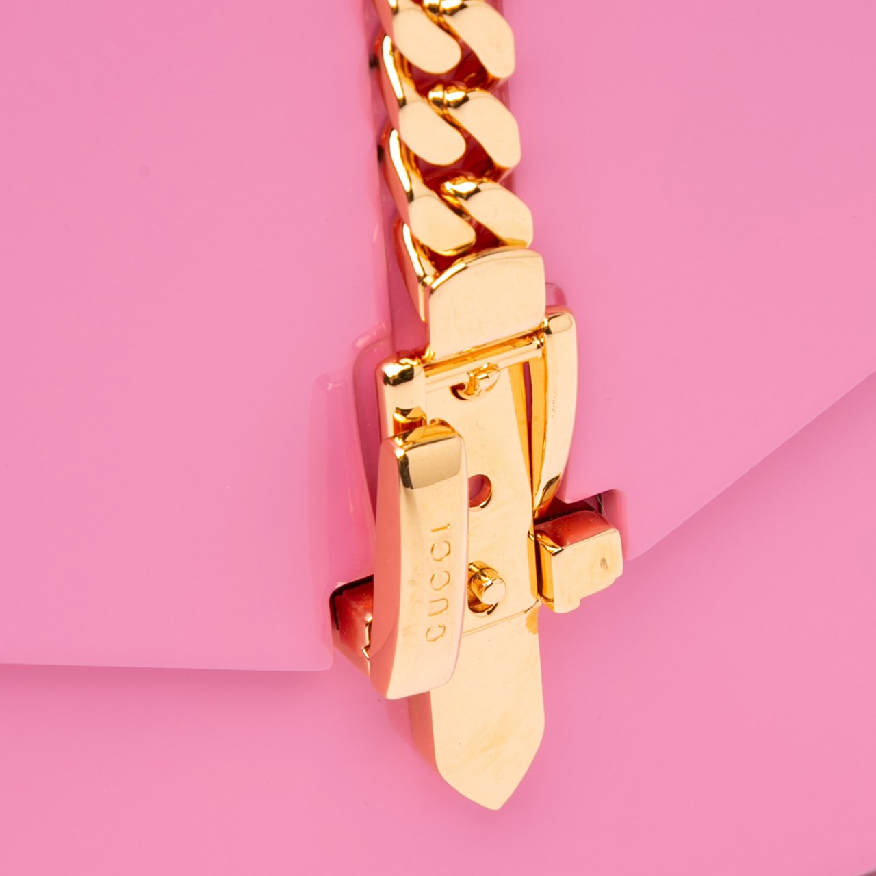 Gucci Mini Acrylic Sylvie 1969 Top Handle Bag Roze