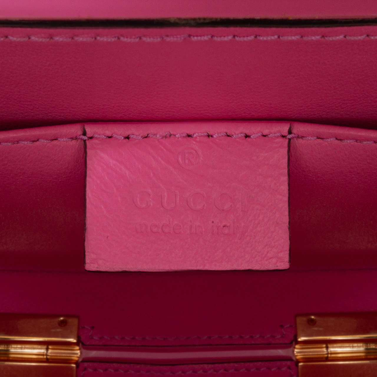 Gucci Mini Acrylic Sylvie 1969 Top Handle Bag Roze