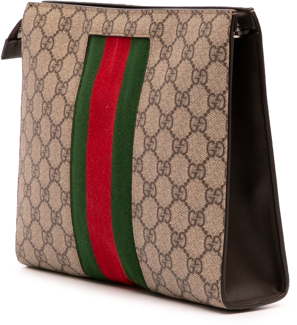 Gucci GG Supreme Web Clutch Bruin