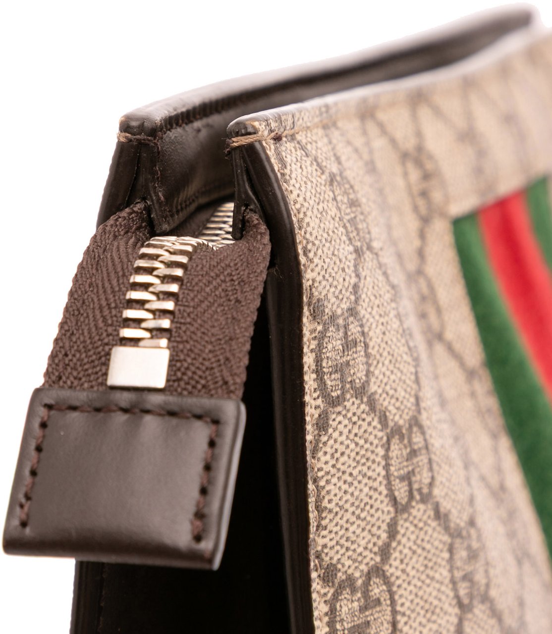Gucci GG Supreme Web Clutch Bruin