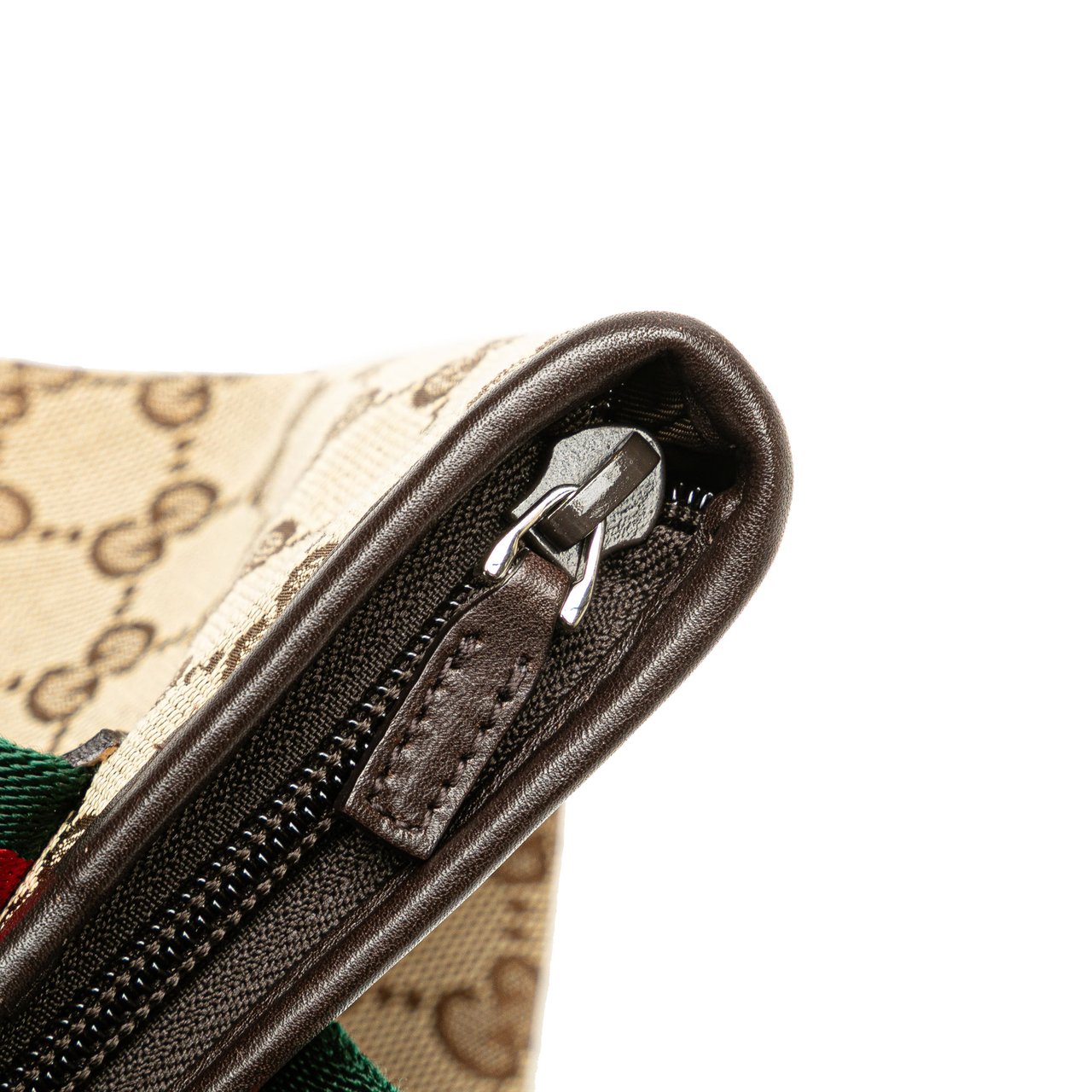 Gucci Mini GG Canvas Web Childrens Handbag Bruin