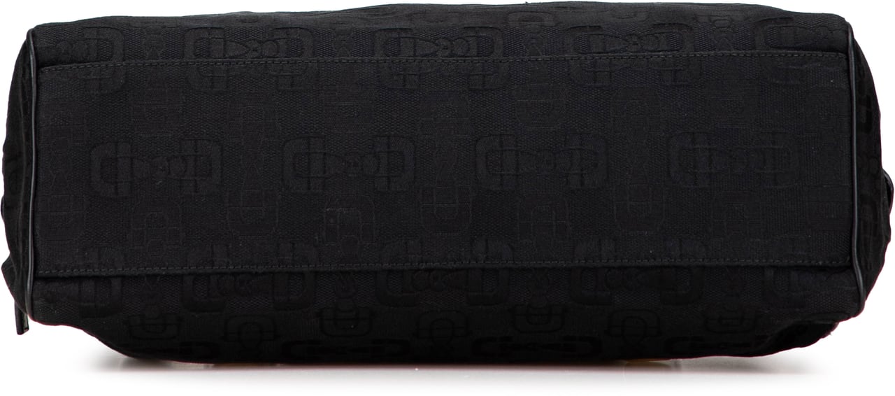 Gucci Canvas Horsebit Charmy Boston Bag Zwart