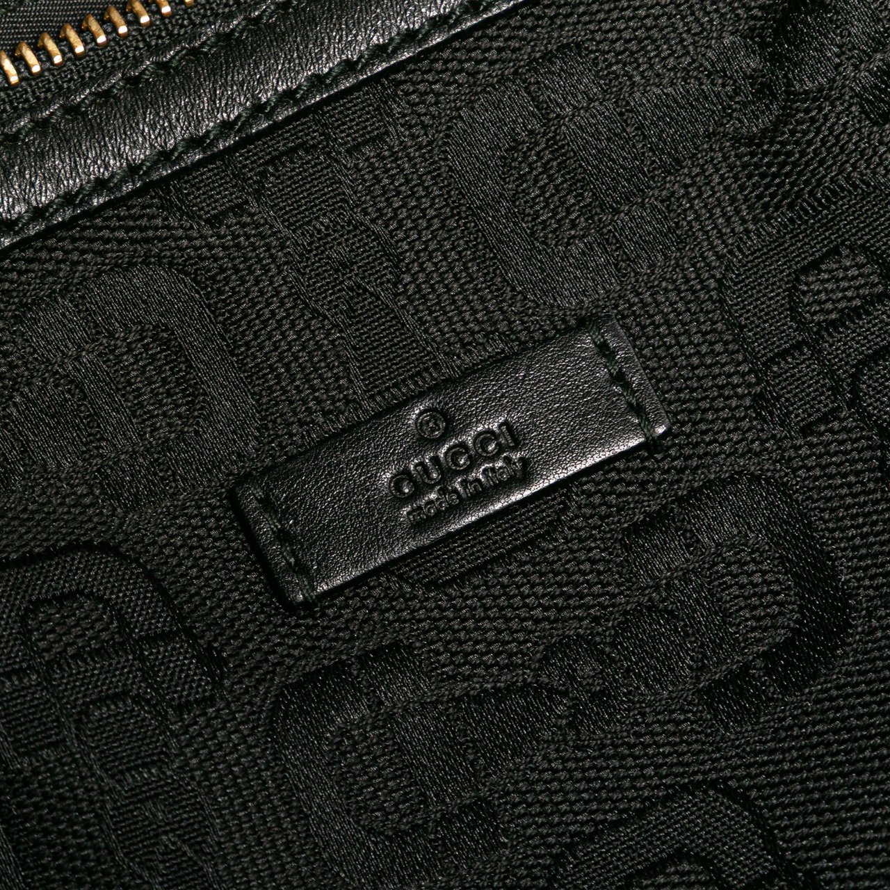 Gucci Canvas Horsebit Charmy Boston Bag Zwart