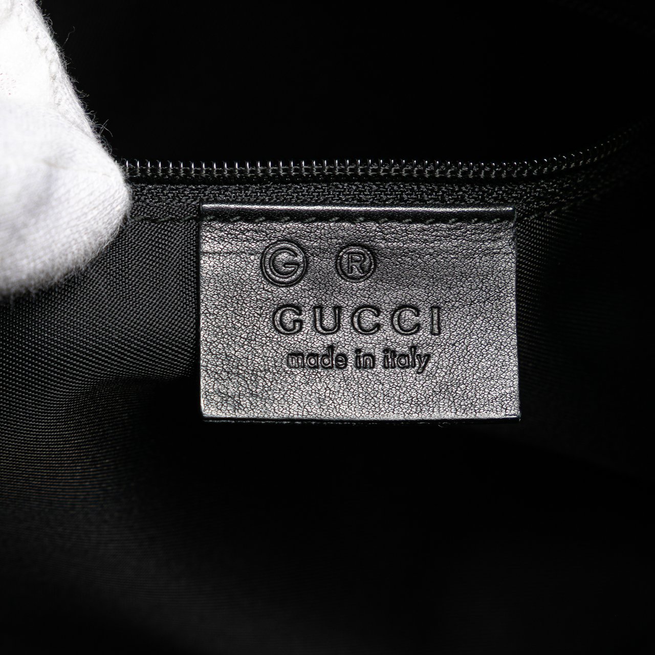 Gucci Canvas Horsebit Charmy Boston Bag Zwart