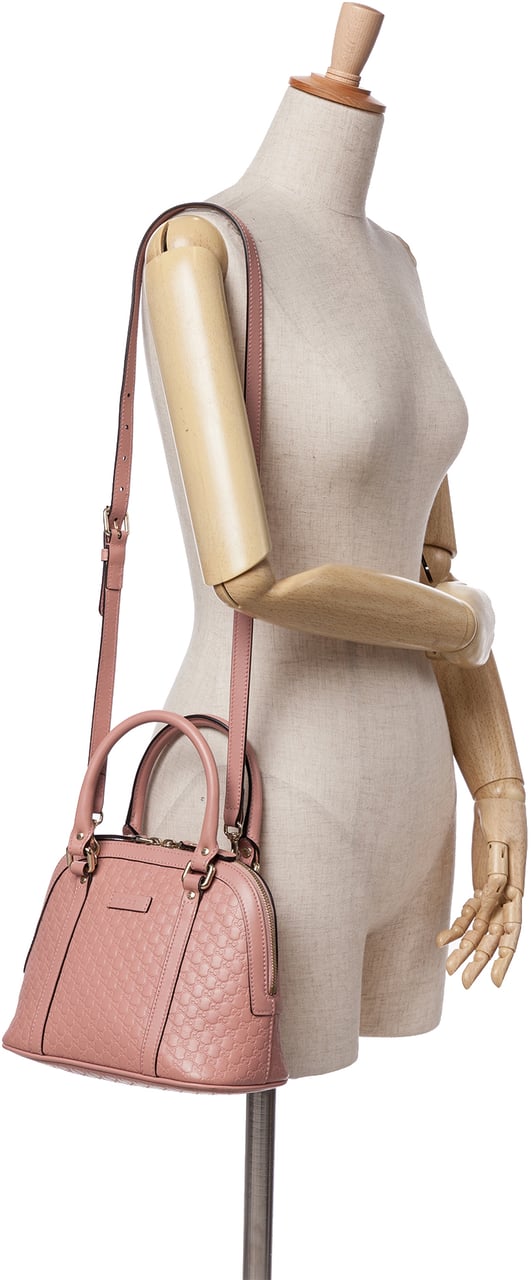 Gucci Mini Microguccissima Dome Satchel Roze