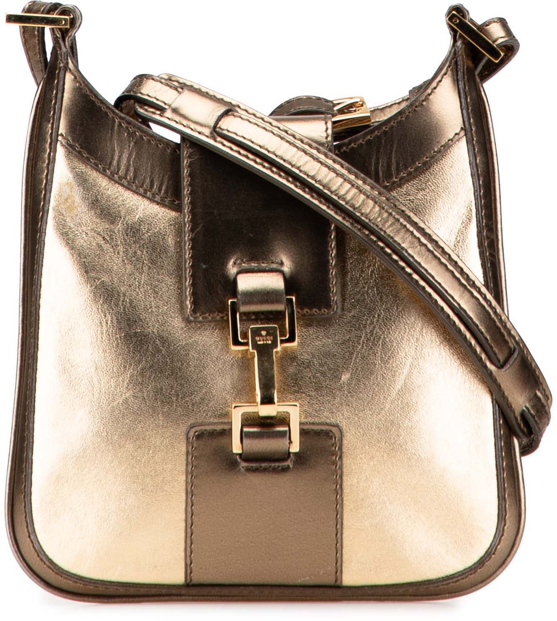Gucci Metallic Calfskin Jackie Crossbody Goud